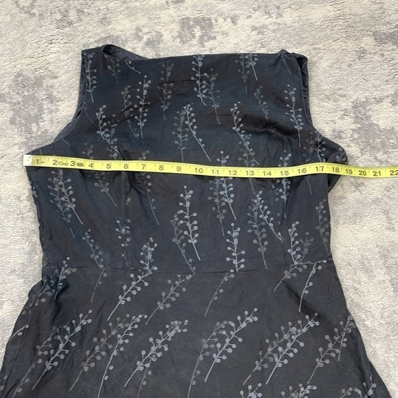 Moschino Cheap and Chic Floral Garden Sleeveless Mini Dress Black Boatneck Sz 12 - Picture 8 of 12